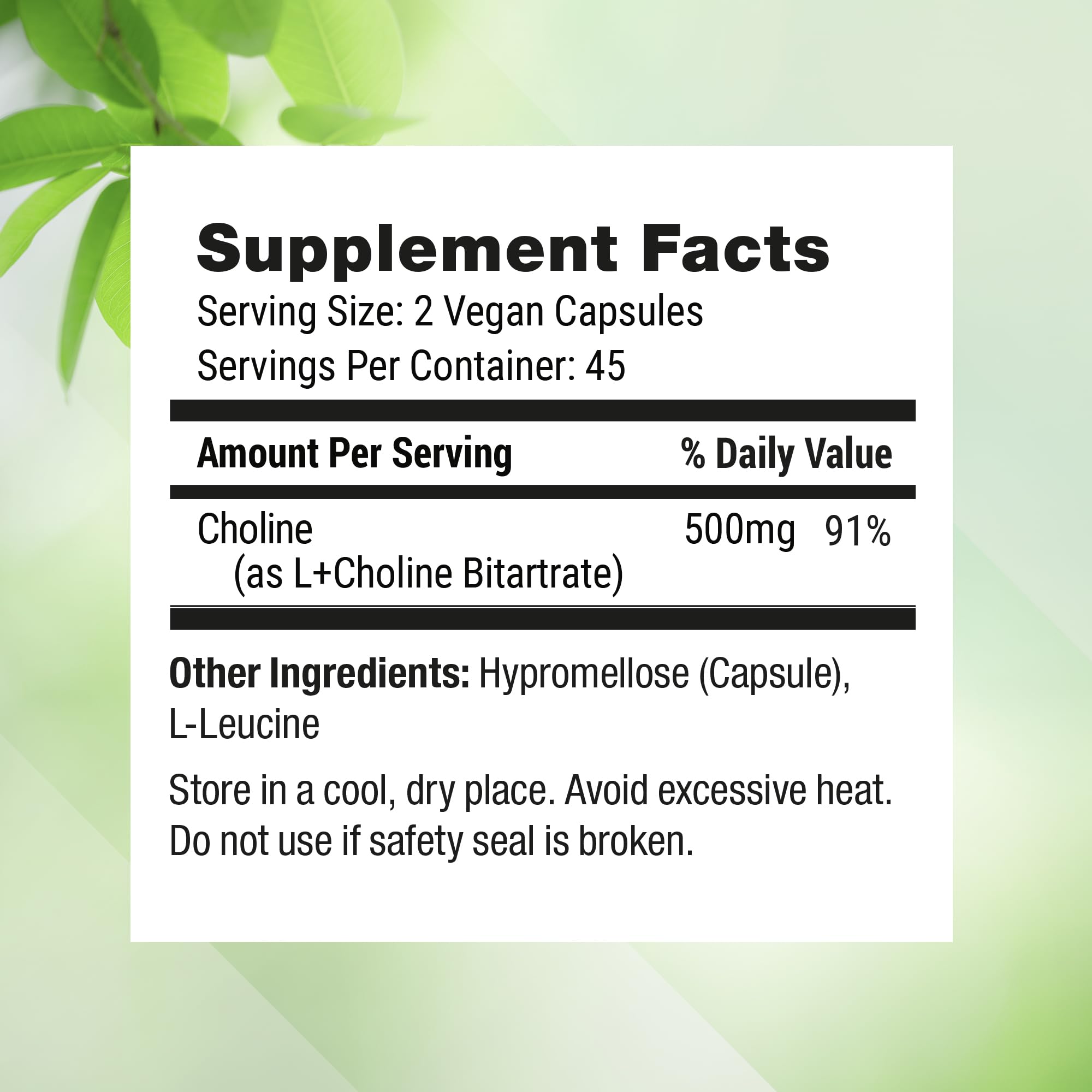 Nested Naturals Choline Bitartrate bottle beside liver-friendly foods hints at liver support.
