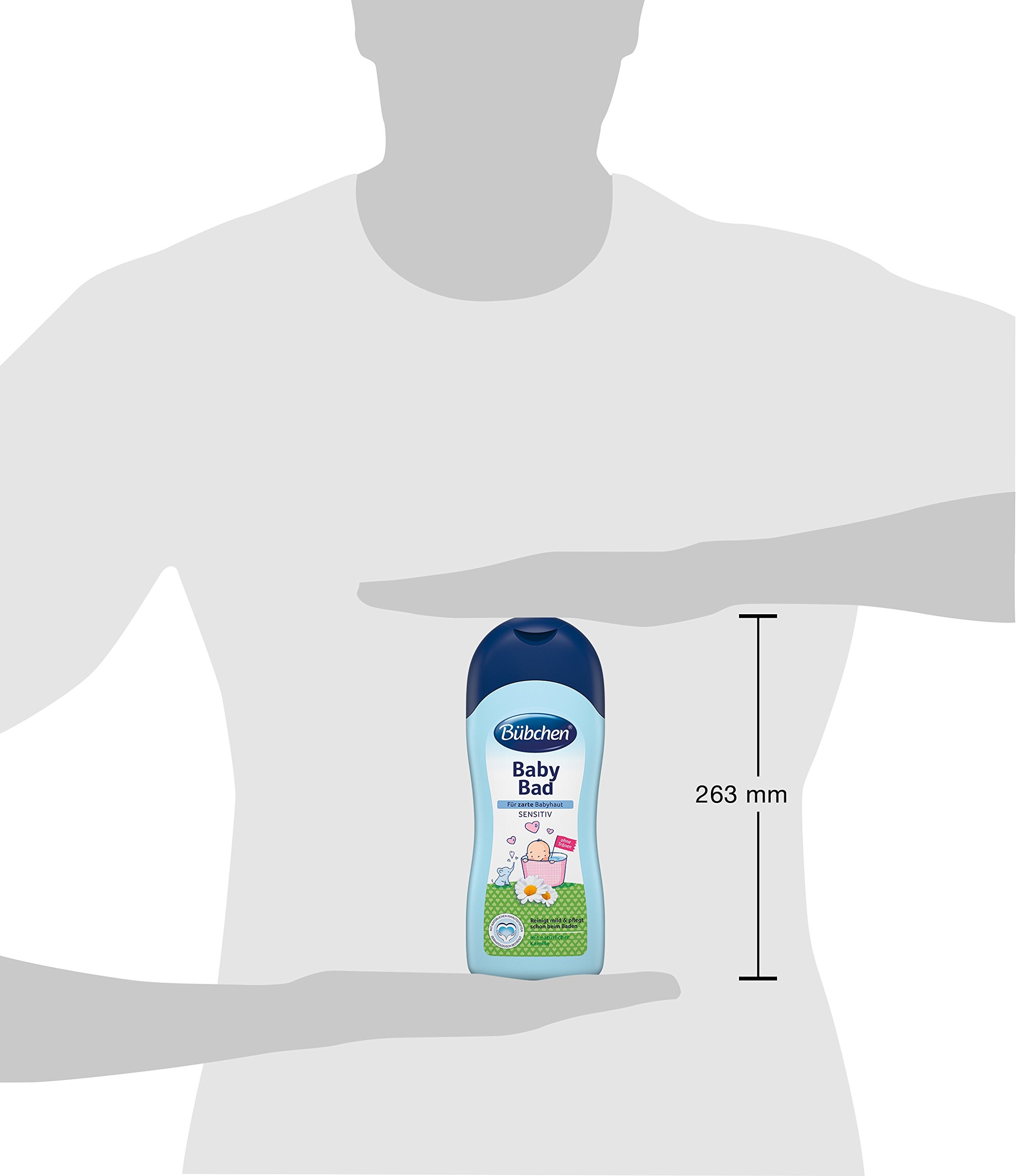 Nestle Bubchen Baby Bath foam-lather close-up displays creamy foam for a soothing wash.