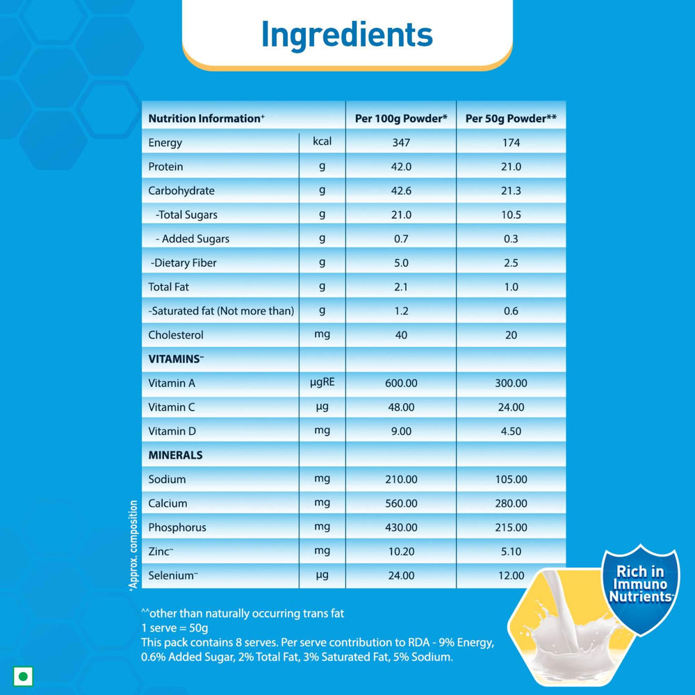 Whey origin note for Nestlé RESOURCE High Protein vanilla from Denmark