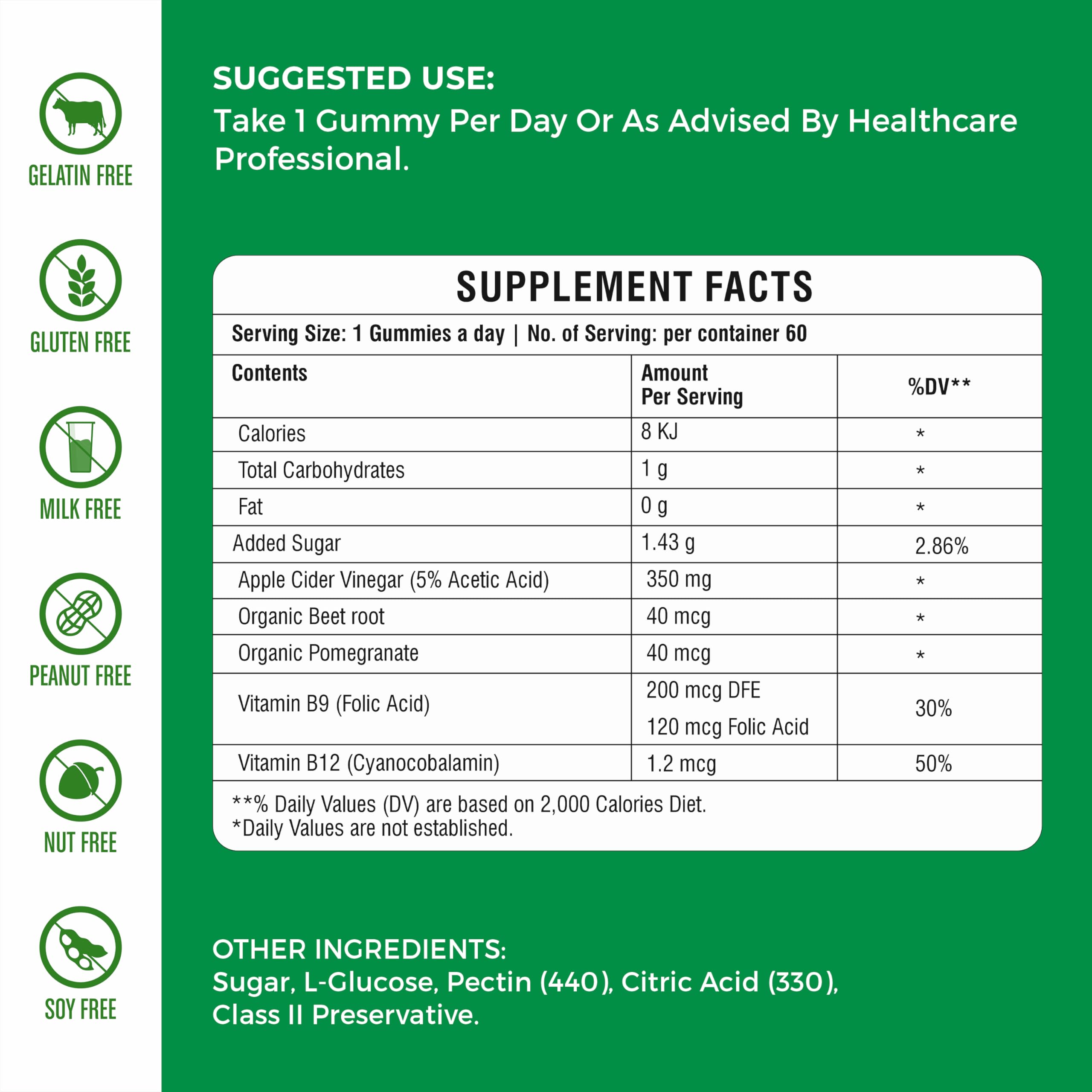 nETiXER vegan pectin gummy ingredients showcase dairy- and gluten-free formula.