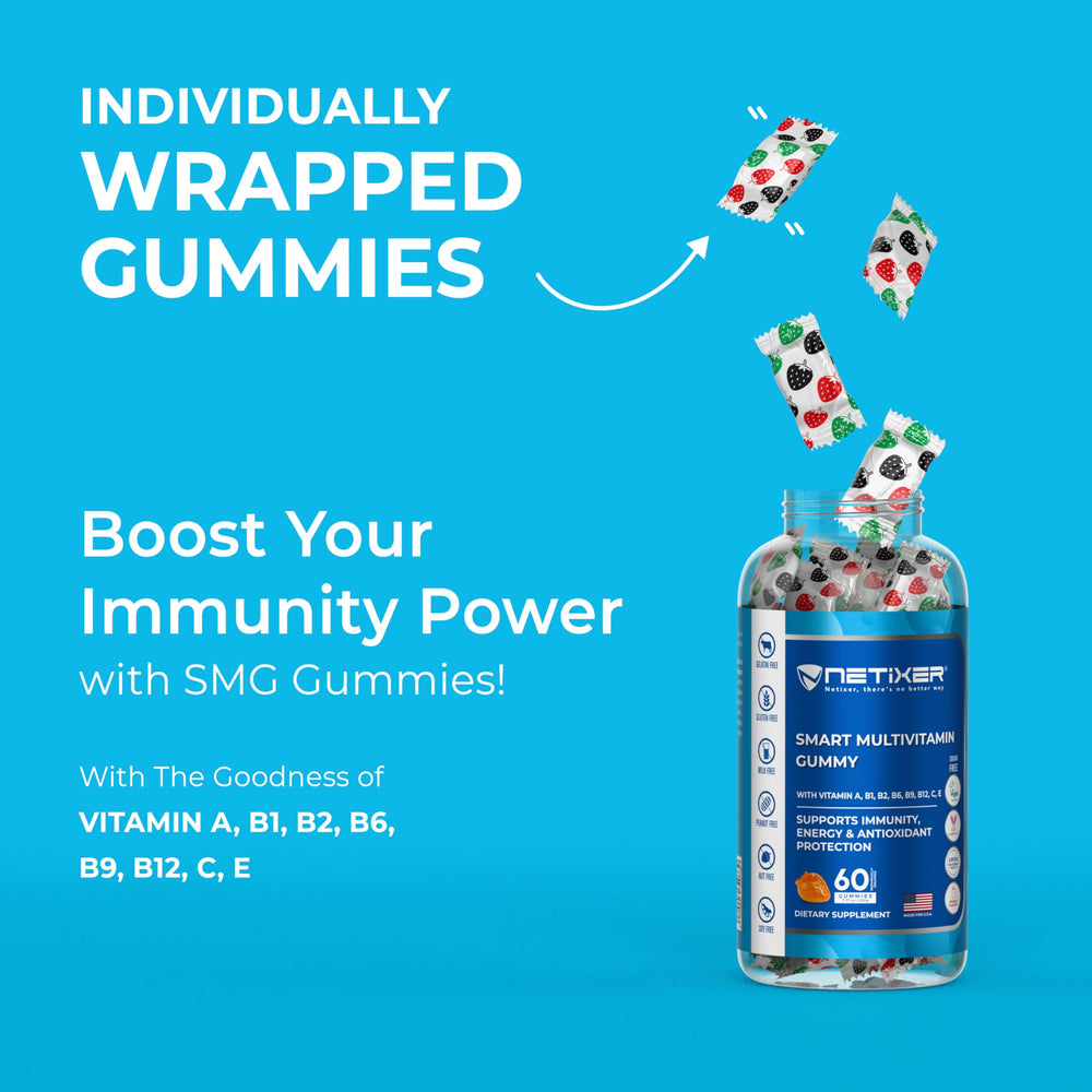 nETiXER daily dose image showing one gummy per day