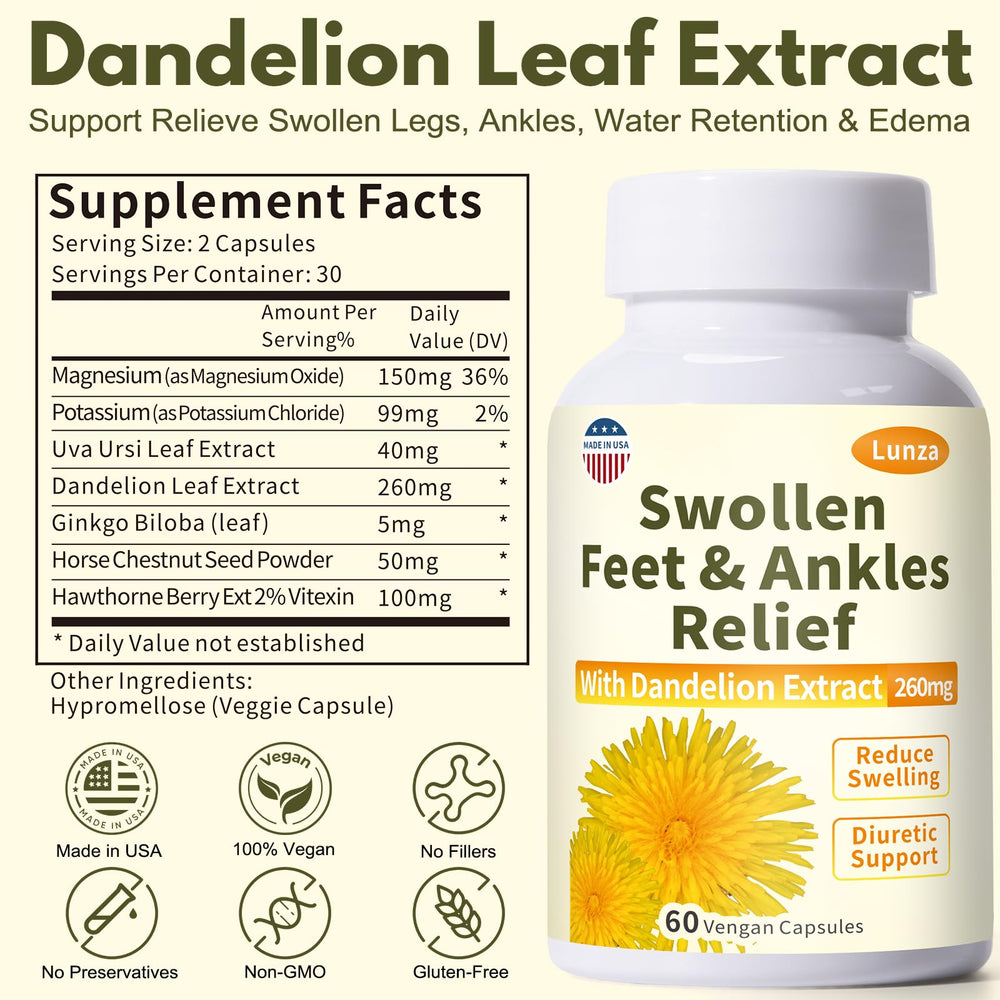 Netrca Swollen Feet capsules pour demonstrates easy access to the formula.