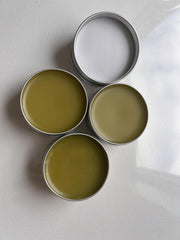Organic Stinging Nettle Salve packaging showing olive oil base and organic ingredients