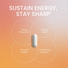 NEUMINA capsules close-up showing vegan formula for steady energy.