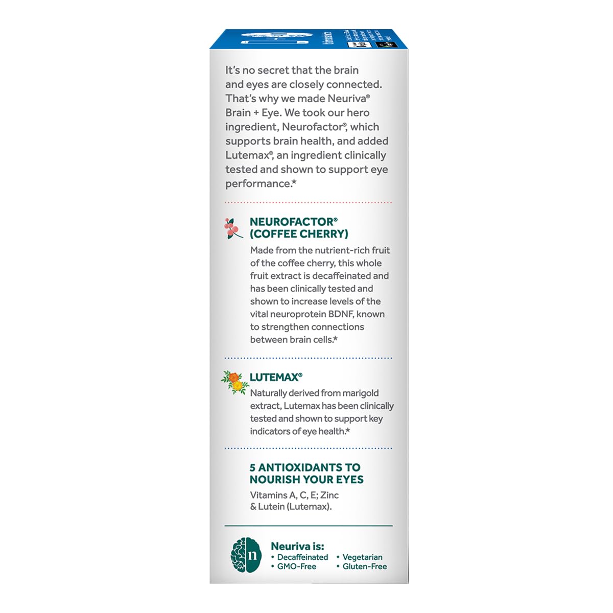 Neuriva Lutemax lutein and zeaxanthin marigold image for eye health.