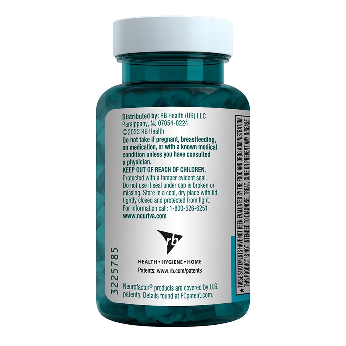 NEURIVA Plus plant-sourced phosphatidylserine packaging suggests neuron health and learning support.
