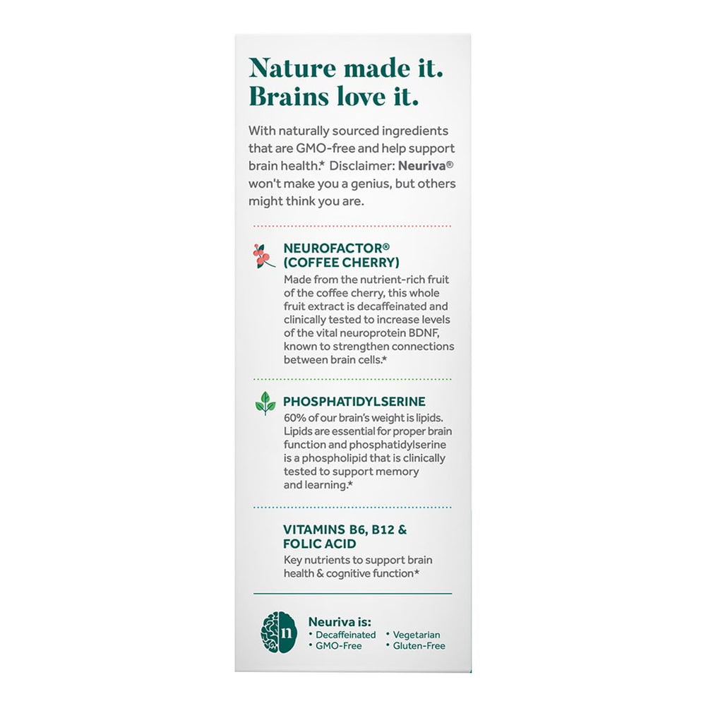 NEURIVA Plus three-pack packaging on shelf may support daily focus.