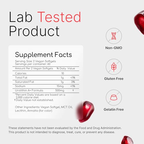 Neuro Bloom Urolithin A bottle label closeup showcasing vegan formula.