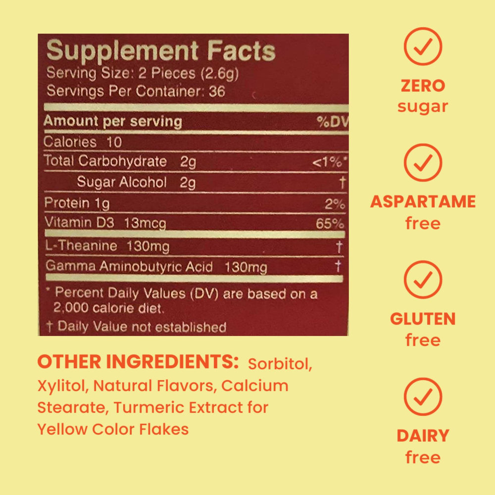 Neuro Calm and Clarity Mints pack closeup, portable calming mint