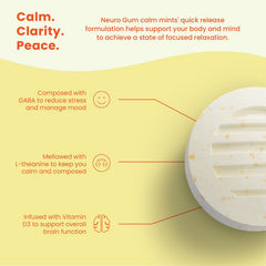 Detail of vitamin D3 in Neuro Calm & Clarity mints for mood support.