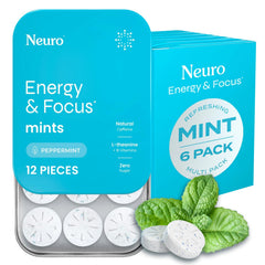 Neuro Energy & Focus Mints packshot for on-the-go focus.