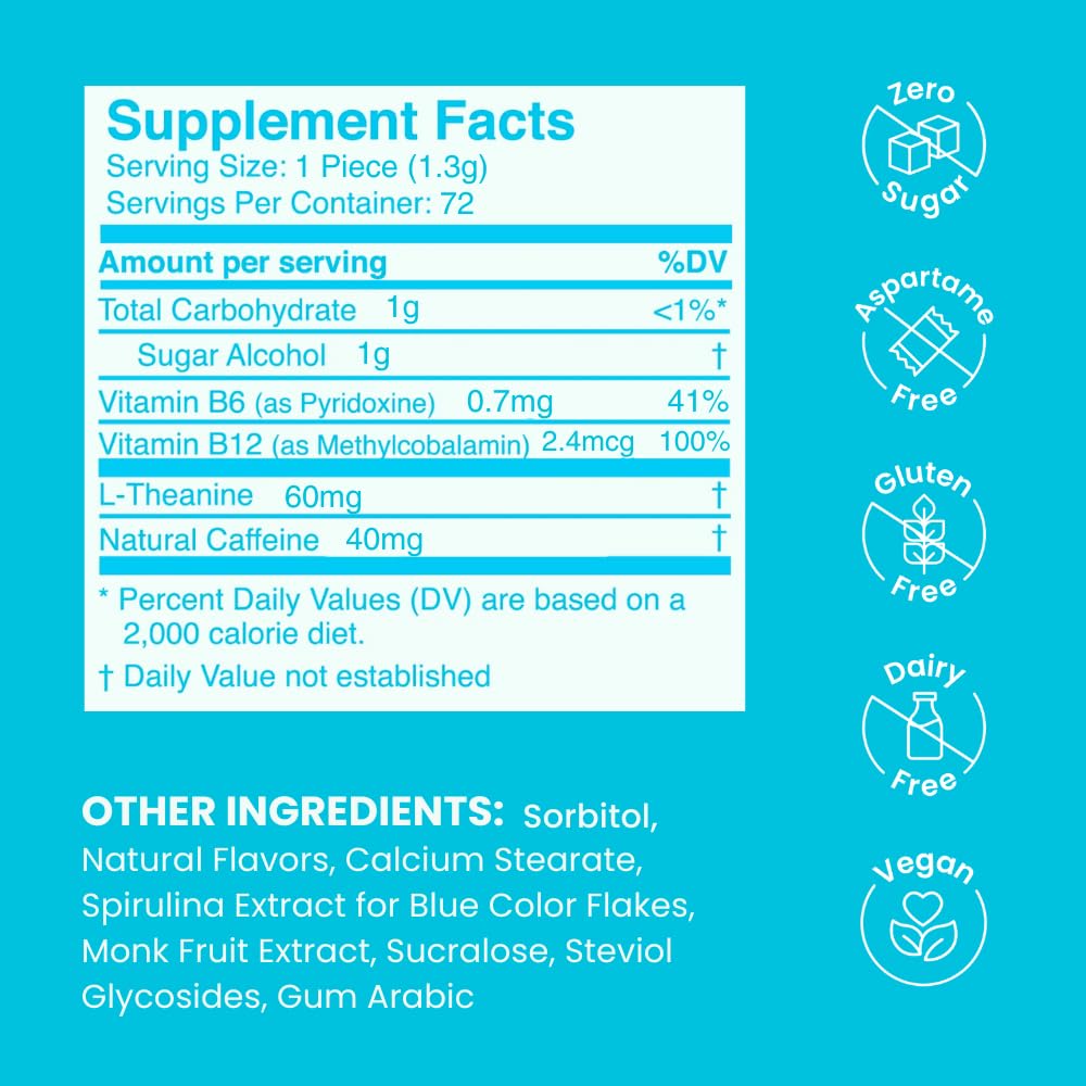 Peppermint flavor swirl on Neuro Energy & Focus Mints.