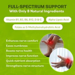 Neuro Health capsules close-up shows fast-acting nerve support potential.