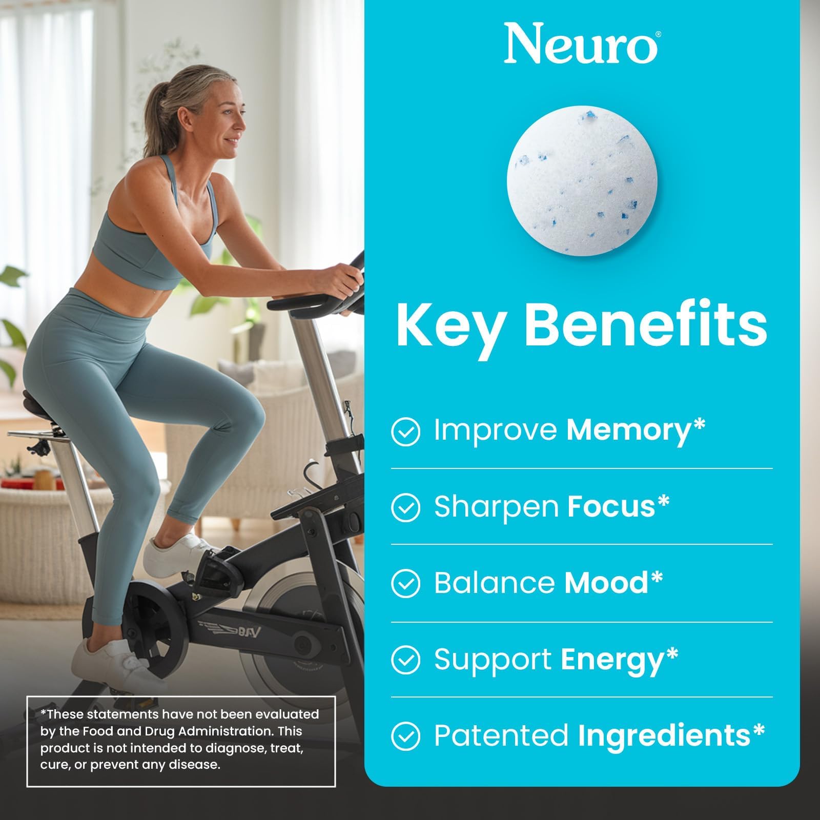 Ingredients panel features Cereboost Ginseng and L-theanine for balanced focus.