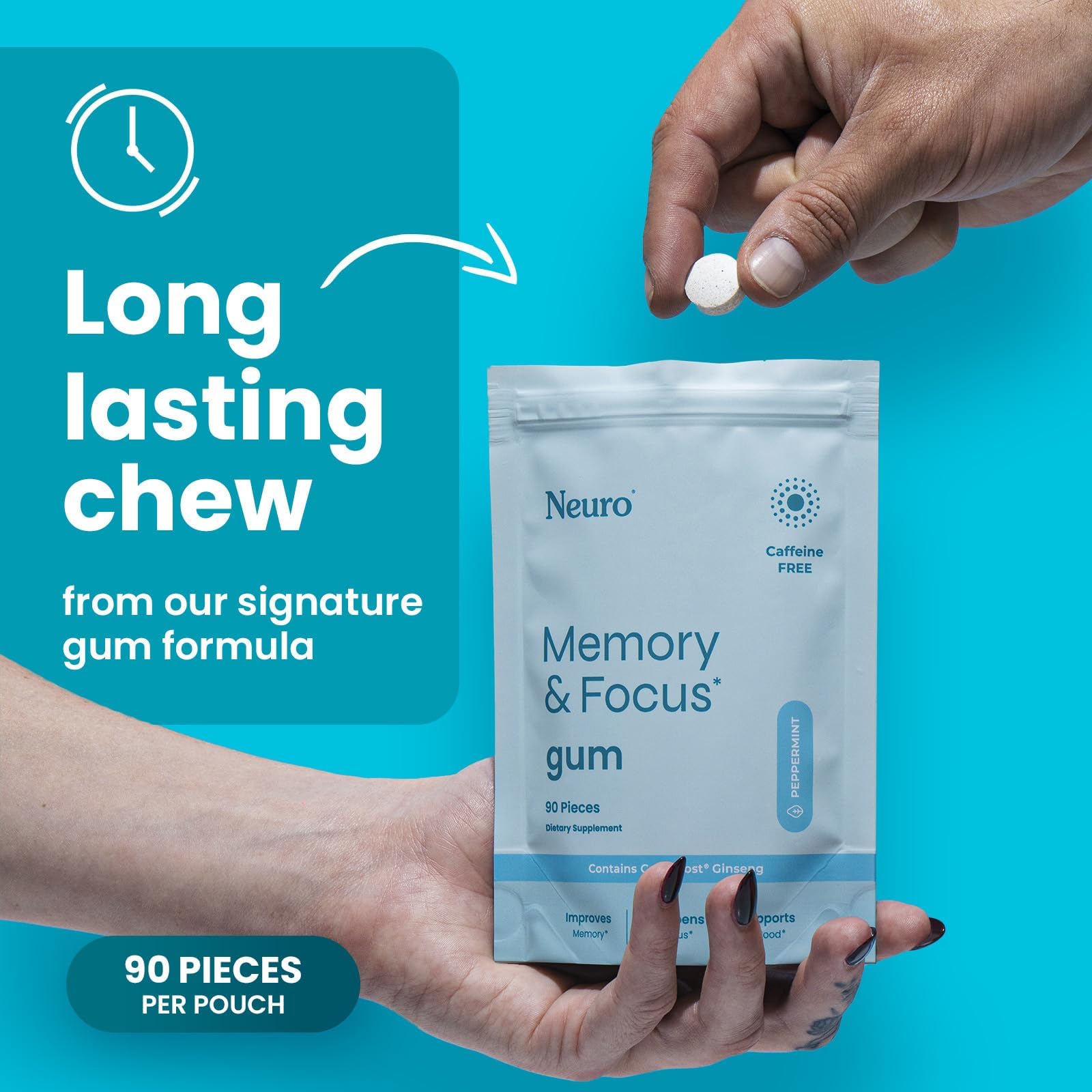 Zero-sugar label emphasizes clean routine and sugar-free enjoyment.