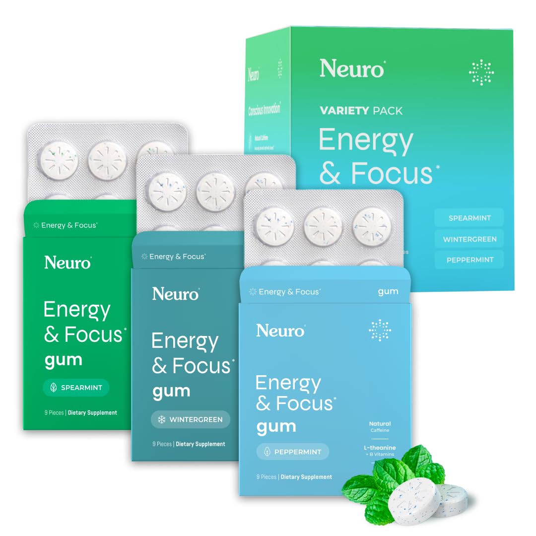 Neuro Peppermint 54ct gum for quick focus on the go