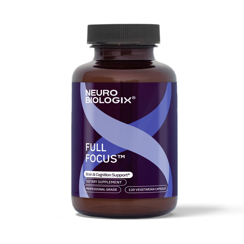 Neurobiologix Full Focus bottle front view for daily focus support.