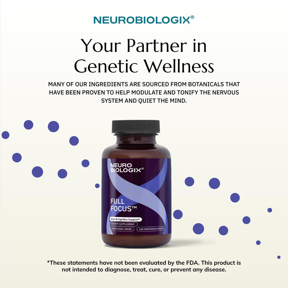 Close-up of Neurobiologix Full Focus capsules ready for morning use.