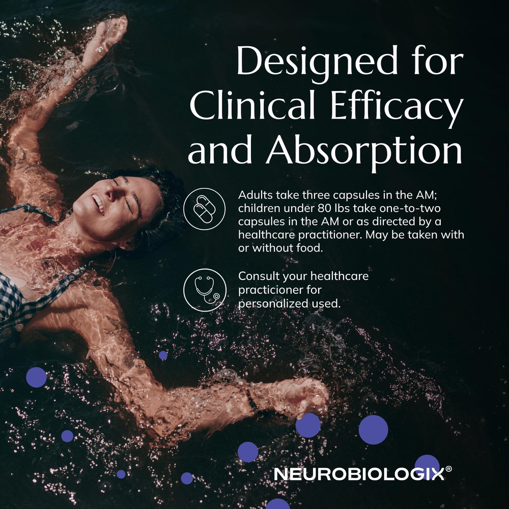 GMP-certified facility badge associated with Neurobiologix Full Focus production.