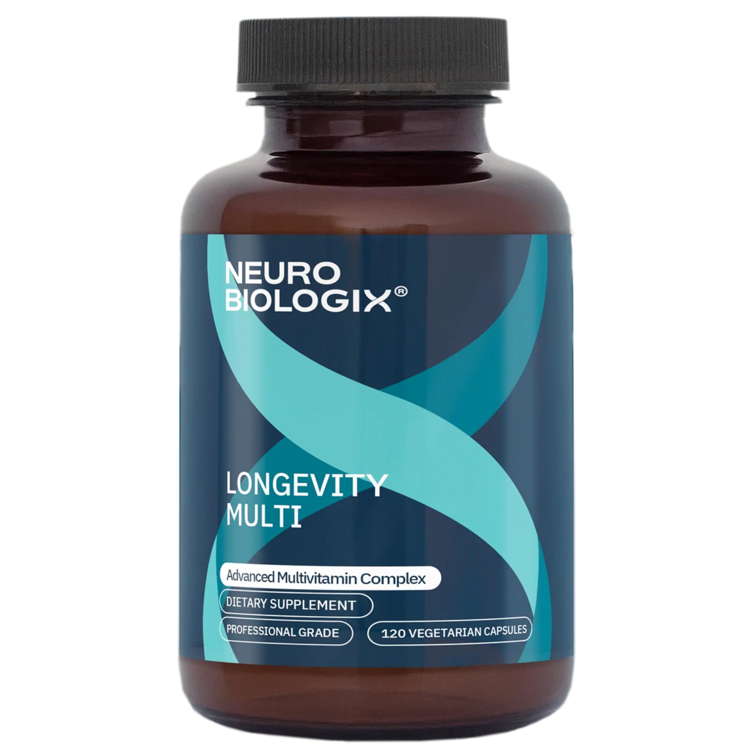 Neurobiologix Longevity Multi bottle showing daily energy support