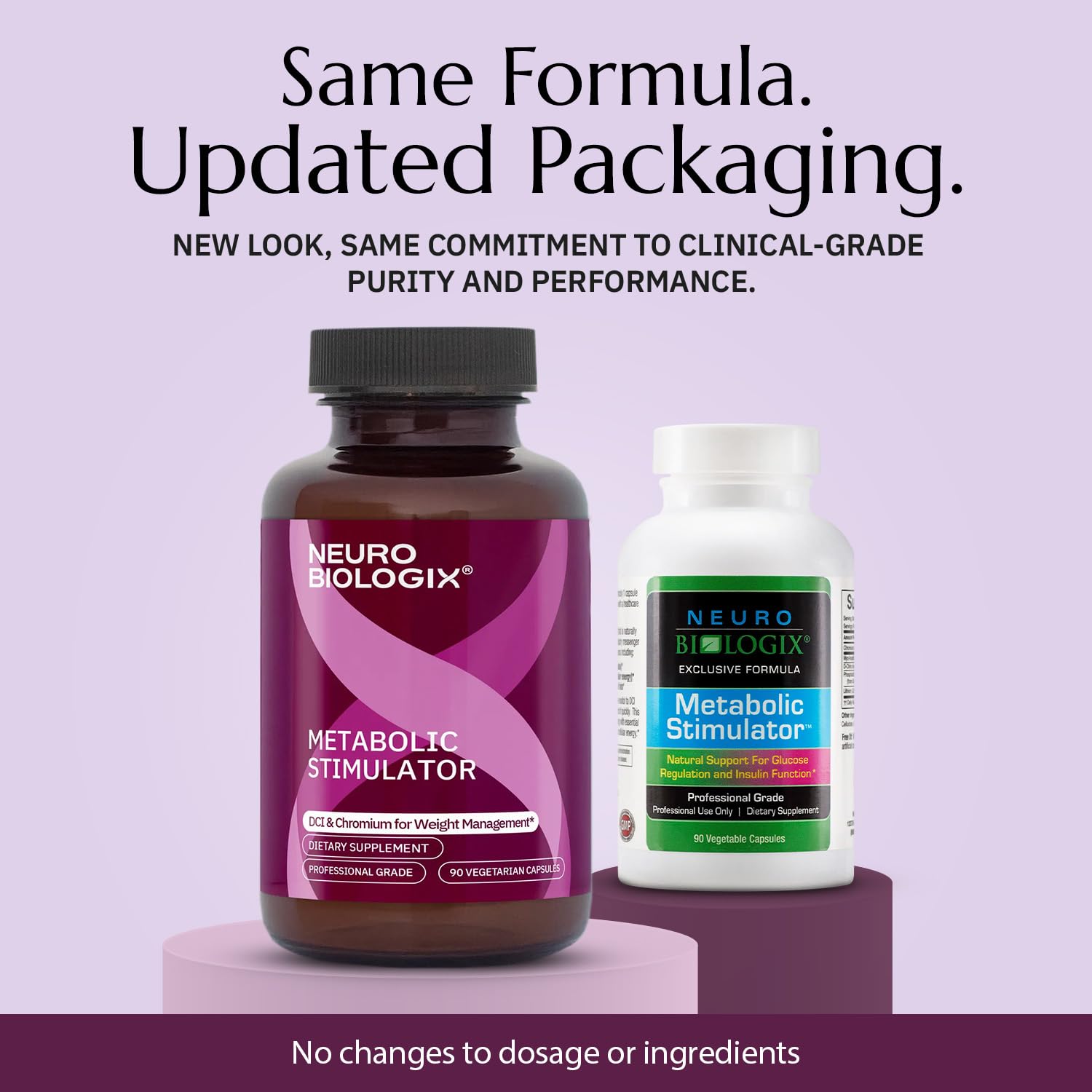 Capsules of Neurobiologix Metabolic Stimulator ready for a simple AM/PM routine.