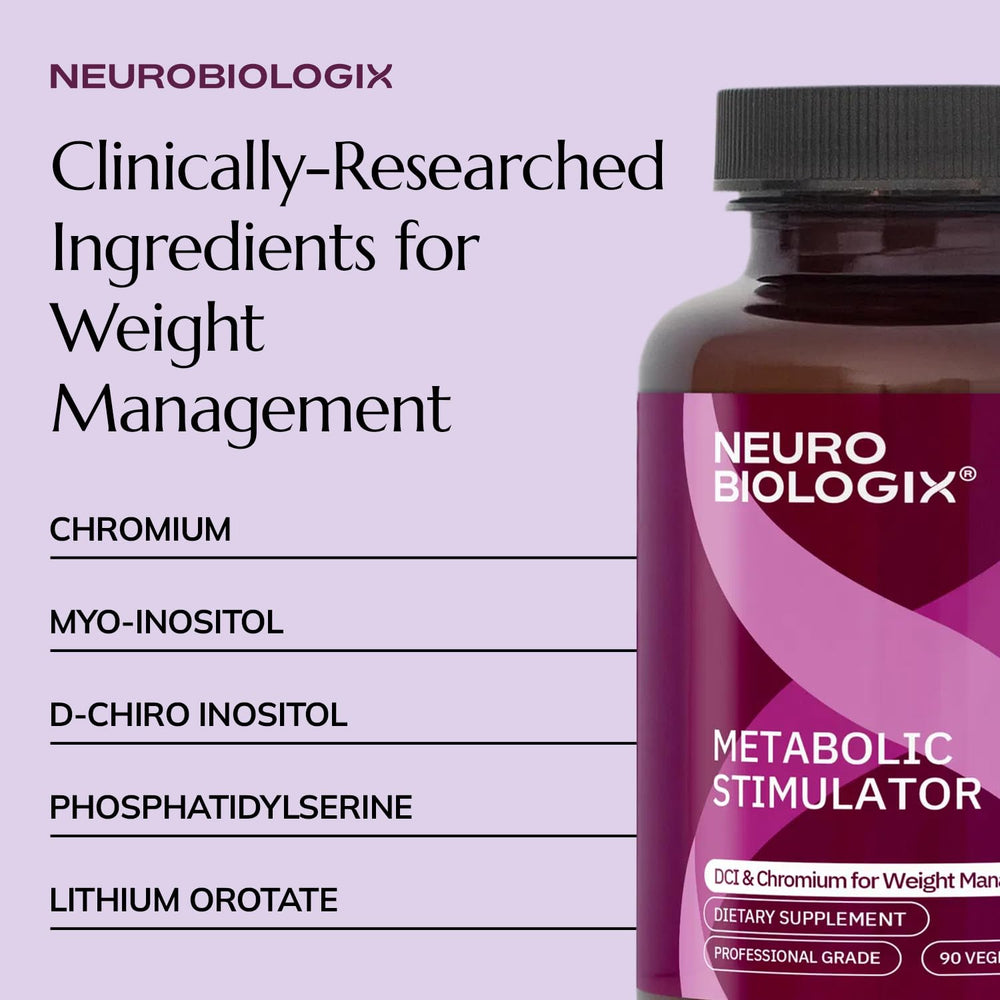 Gluten-free badge on Neurobiologix Metabolic Stimulator reassures allergen-conscious users.