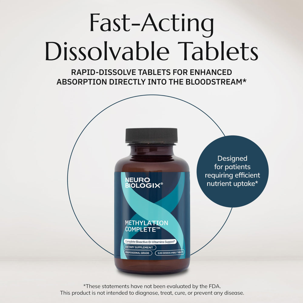 Neurobiologix Methylation Complete kid-friendly dosing scene emphasizes easy daily routine.