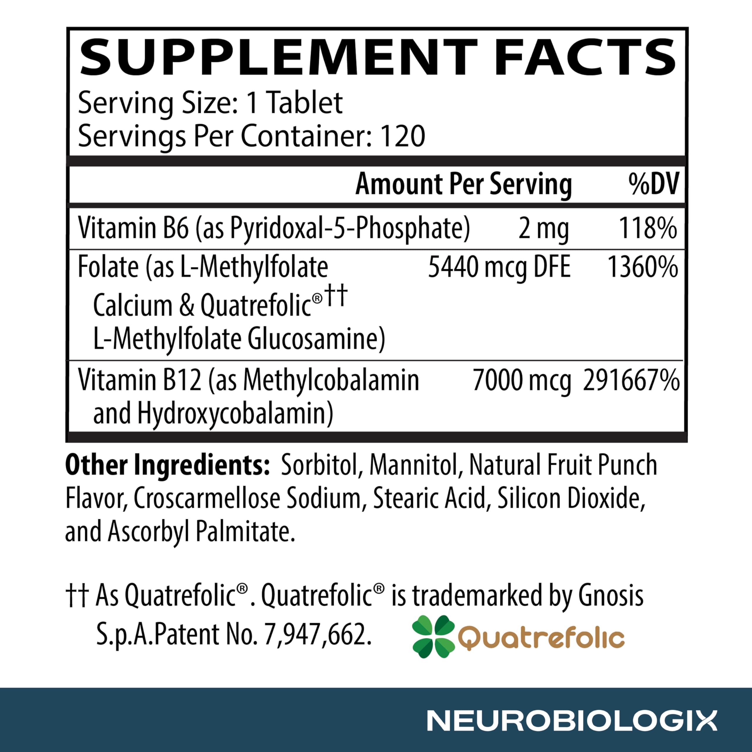 Neurobiologix Methylation Complete gluten-free label on packaging communicates allergen safety.