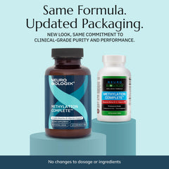 Neurobiologix Methylation Complete tablets closeup highlight chewable form for easy dosing.