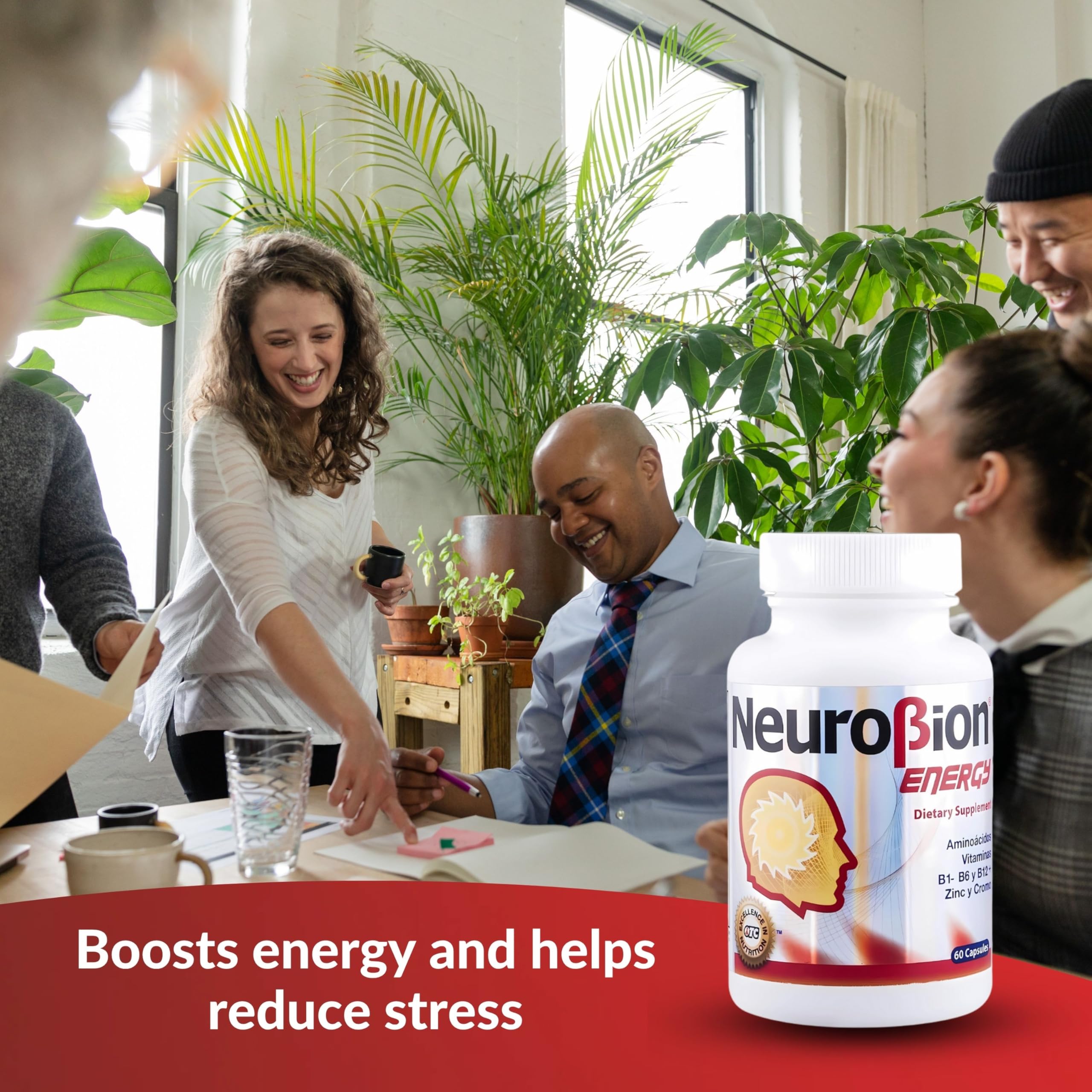 Neurobion Energy pour-over shot shows capsule release for easy daily use.