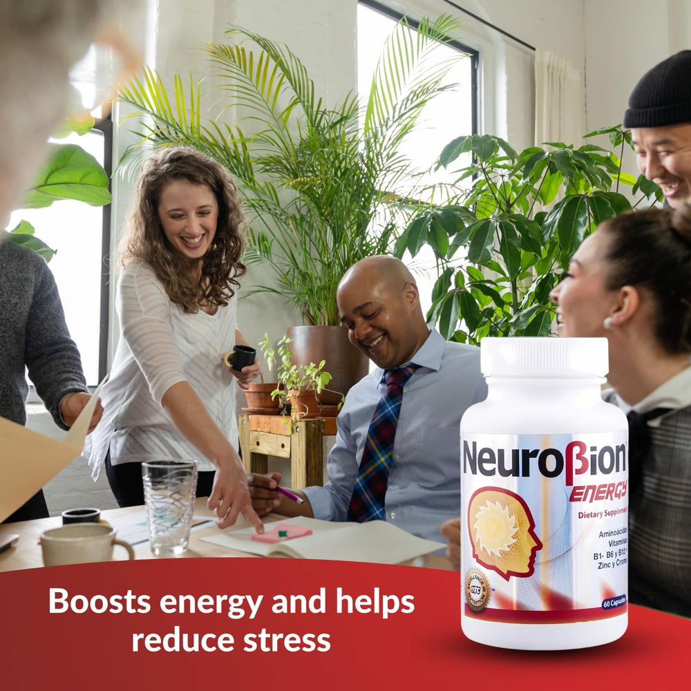 Neurobion Energy pour-over shot shows capsule release for easy daily use.