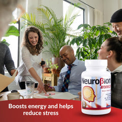 Neurobion Energy pour-over shot shows capsule release for easy daily use.