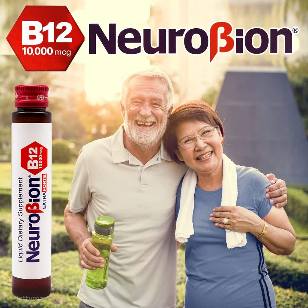 Box of Neurobion Extra Forte B12 vials for daily use
