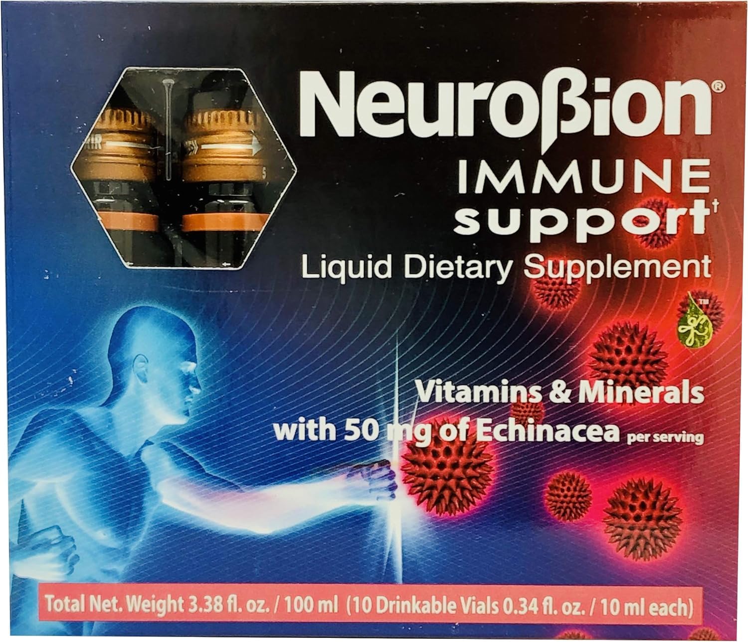 Neurobion immune support packaging on display for convenient daily immune support