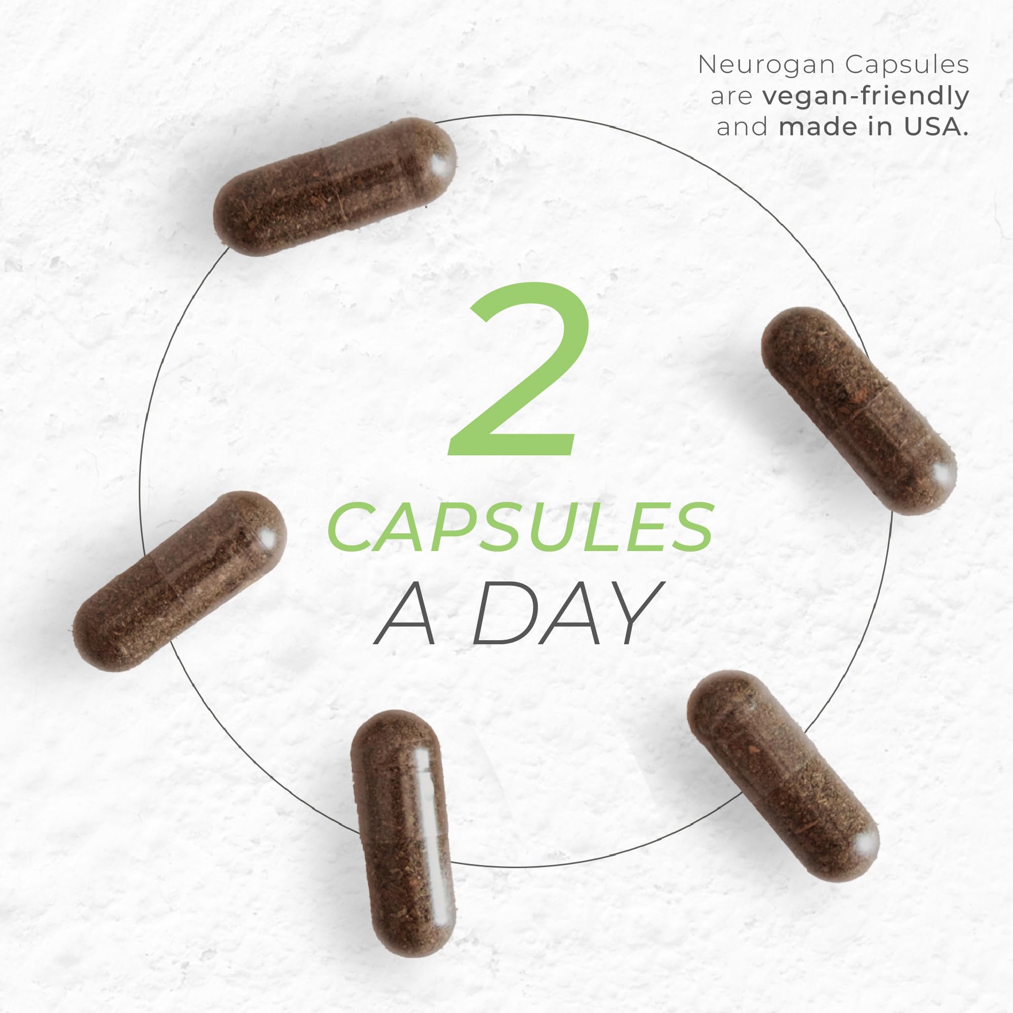 Neurogan ginkgo biloba capsules packaging closeup of ingredients.