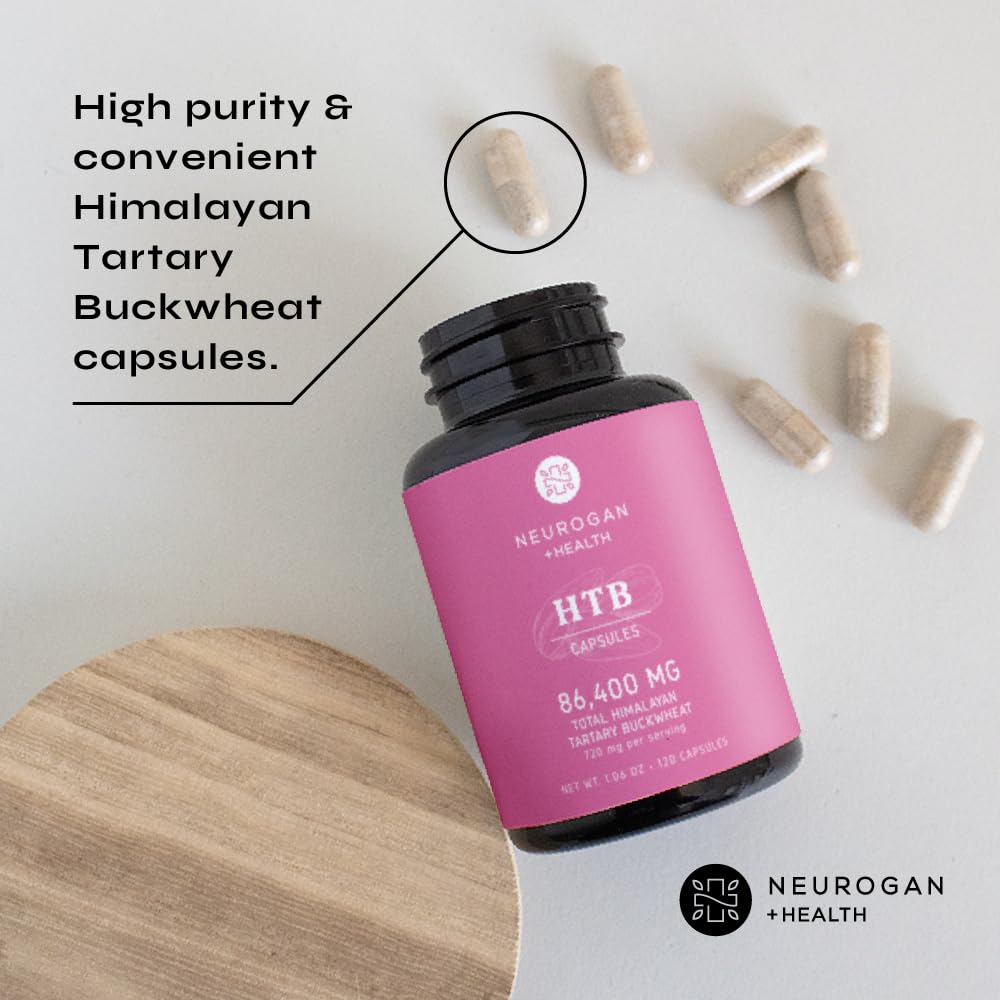 Close-up of Neurogan HTB bottle showing capsule texture