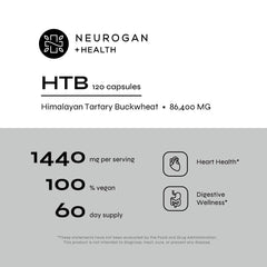 HTB capsules with gluten-free badge on label for dietary needs