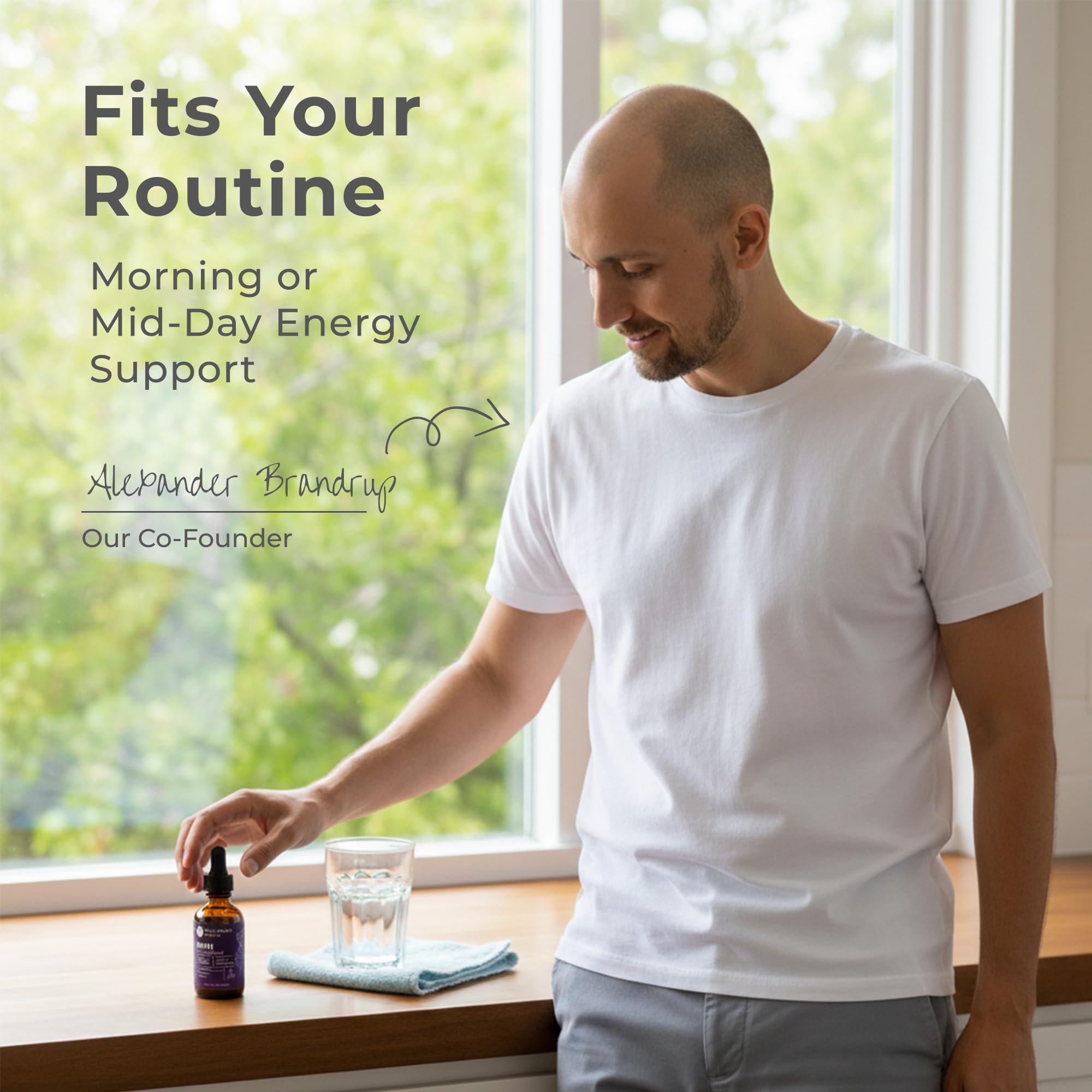 Ingredients label highlights liposomal NMN formula and key ingredients.