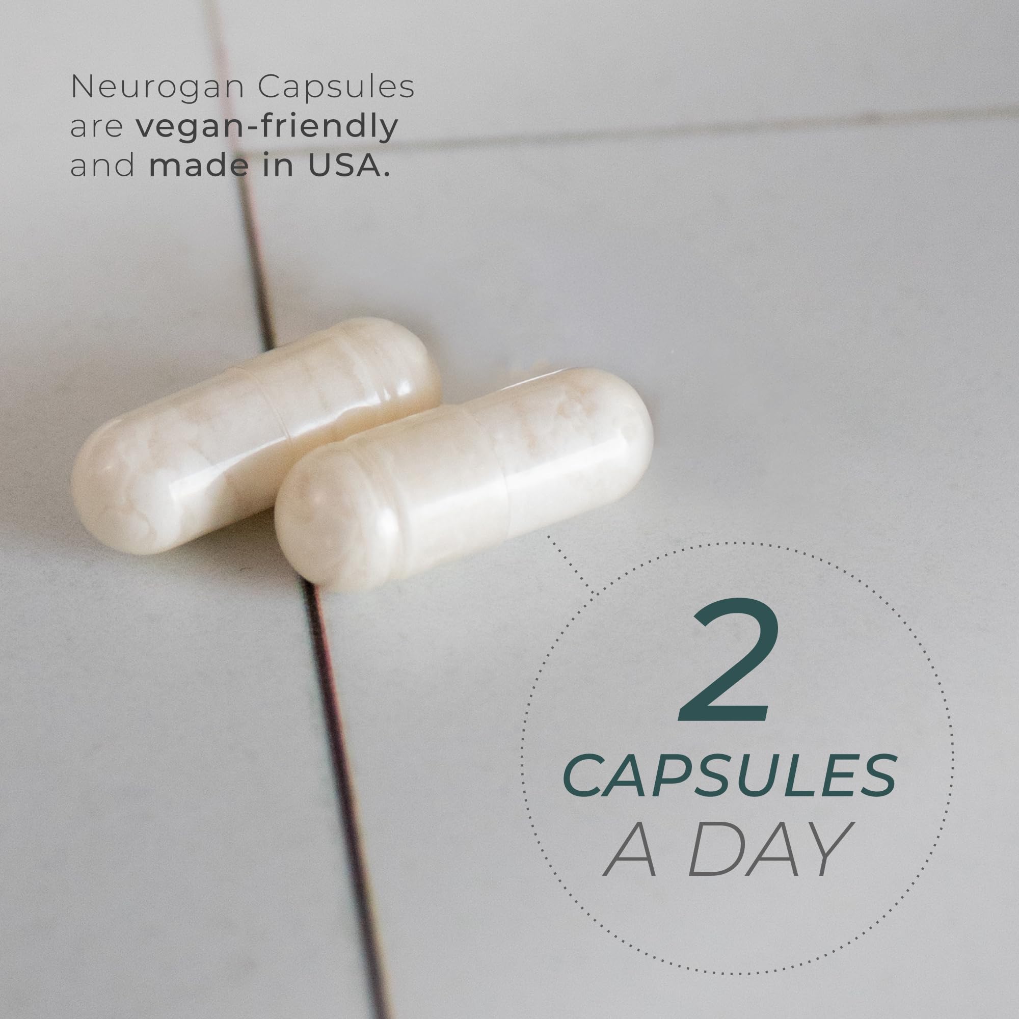 Neurogan NAD+ Resveratrol bottle pour illustrates convenient capsule intake.