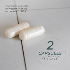Neurogan NAD+ Resveratrol bottle pour illustrates convenient capsule intake.