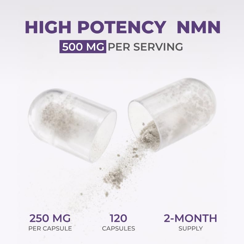 Neurogan NMN capsules closeup showing evenly sized pills for easy dosing