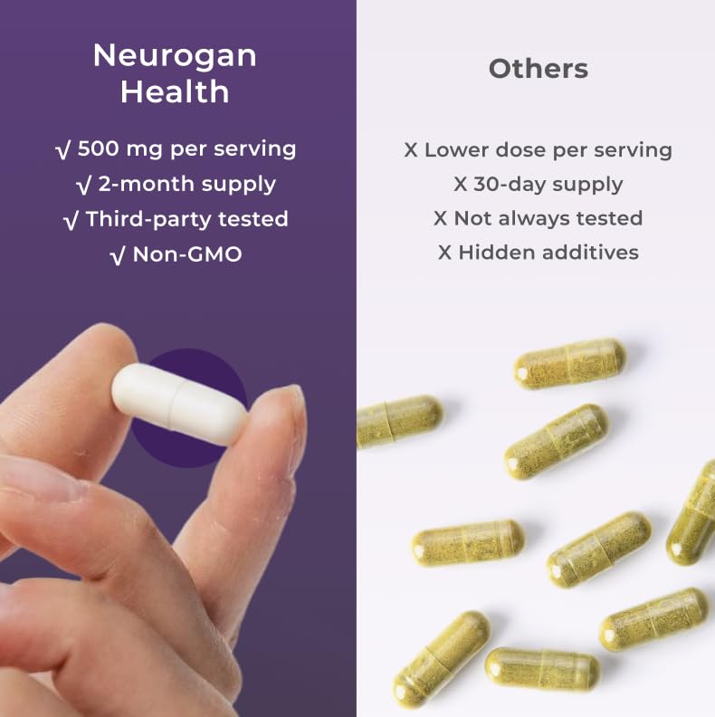Neurogan NMN capsules in hand suggest portability for on the go energy