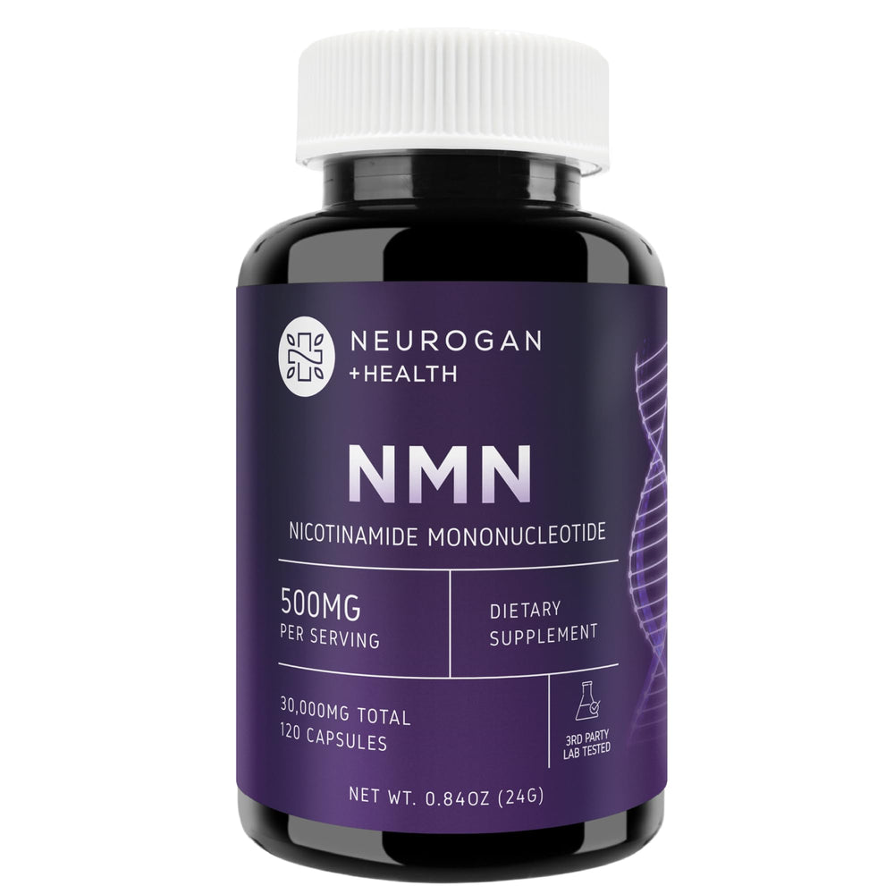 Neurogan NMN bottle front view highlighting daily energy support