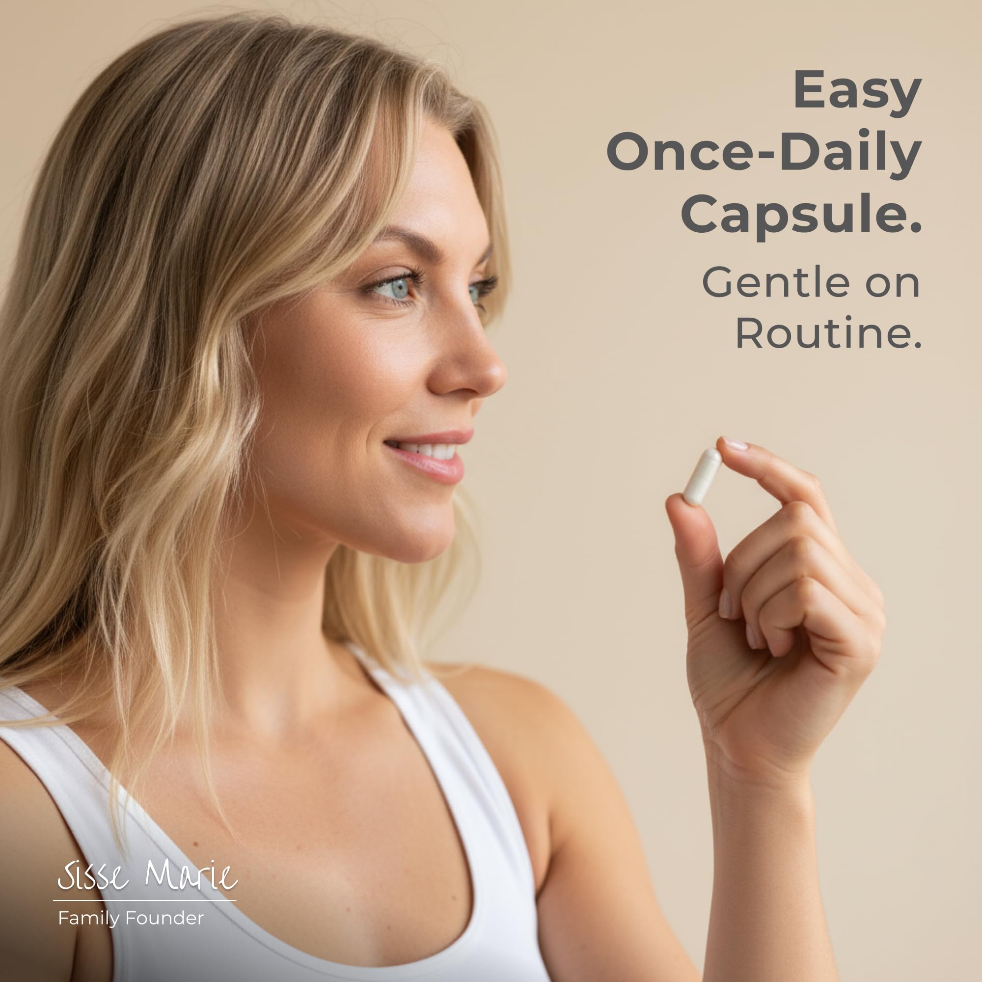 Closeup of Neurogan Pentadecanoic Acid capsules showing clean, allergen-free formulation.