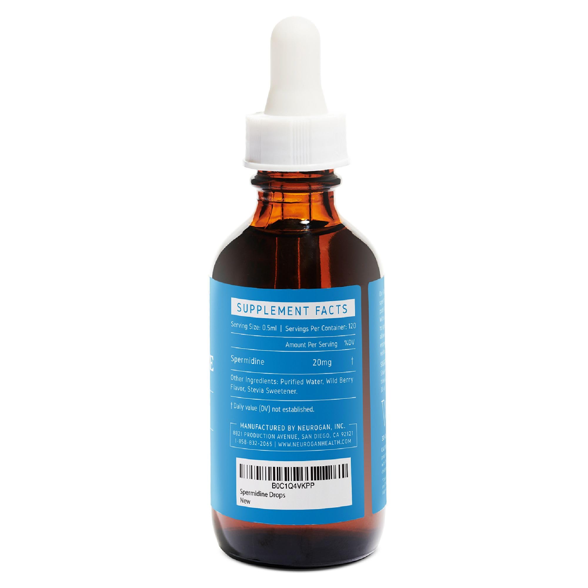 Spermidine dropper in use highlighting convenient dosing in daily routine.