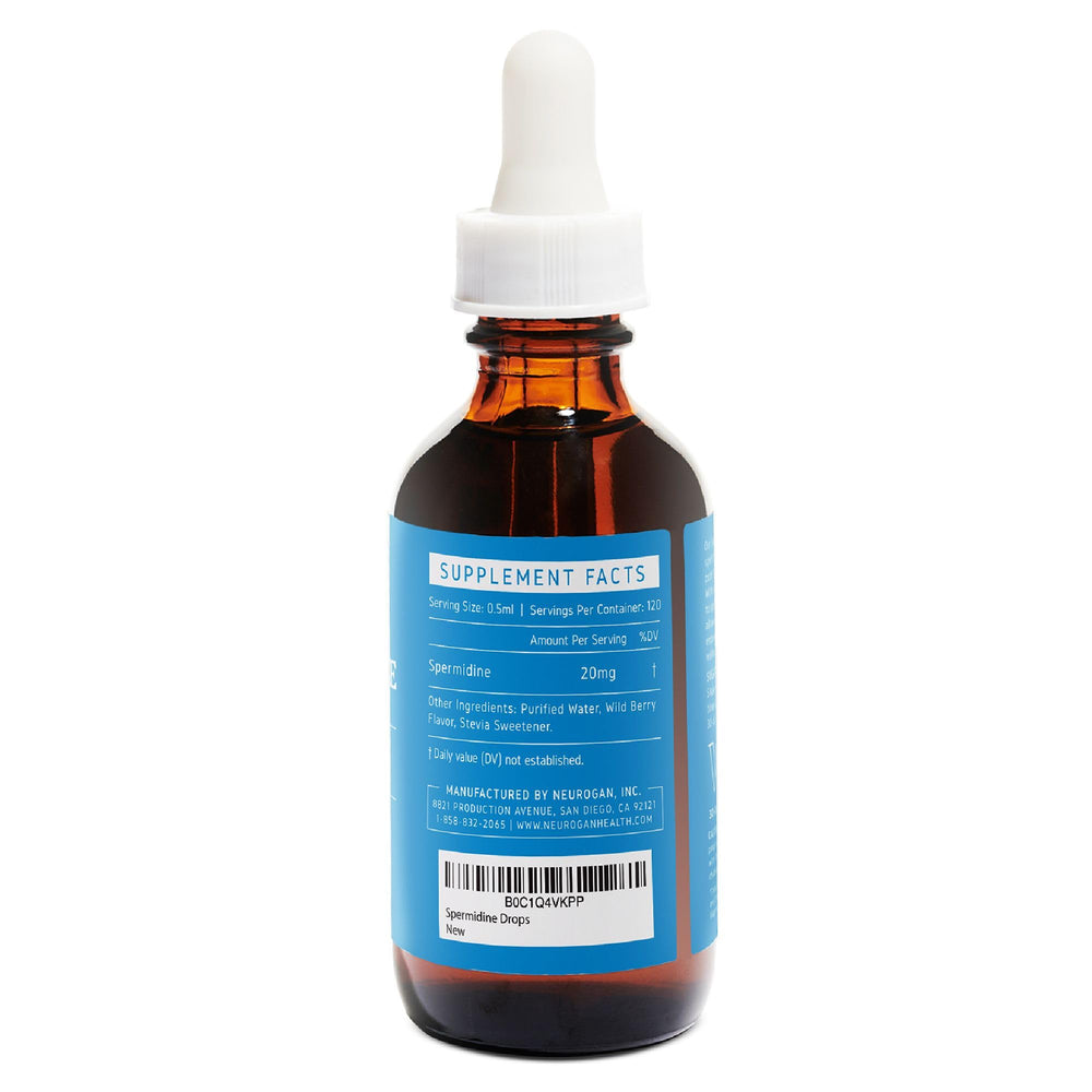 Spermidine dropper in use highlighting convenient dosing in daily routine.