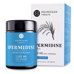 Neurogan Spermidine tablets poised for daily use to support energy and brain health.