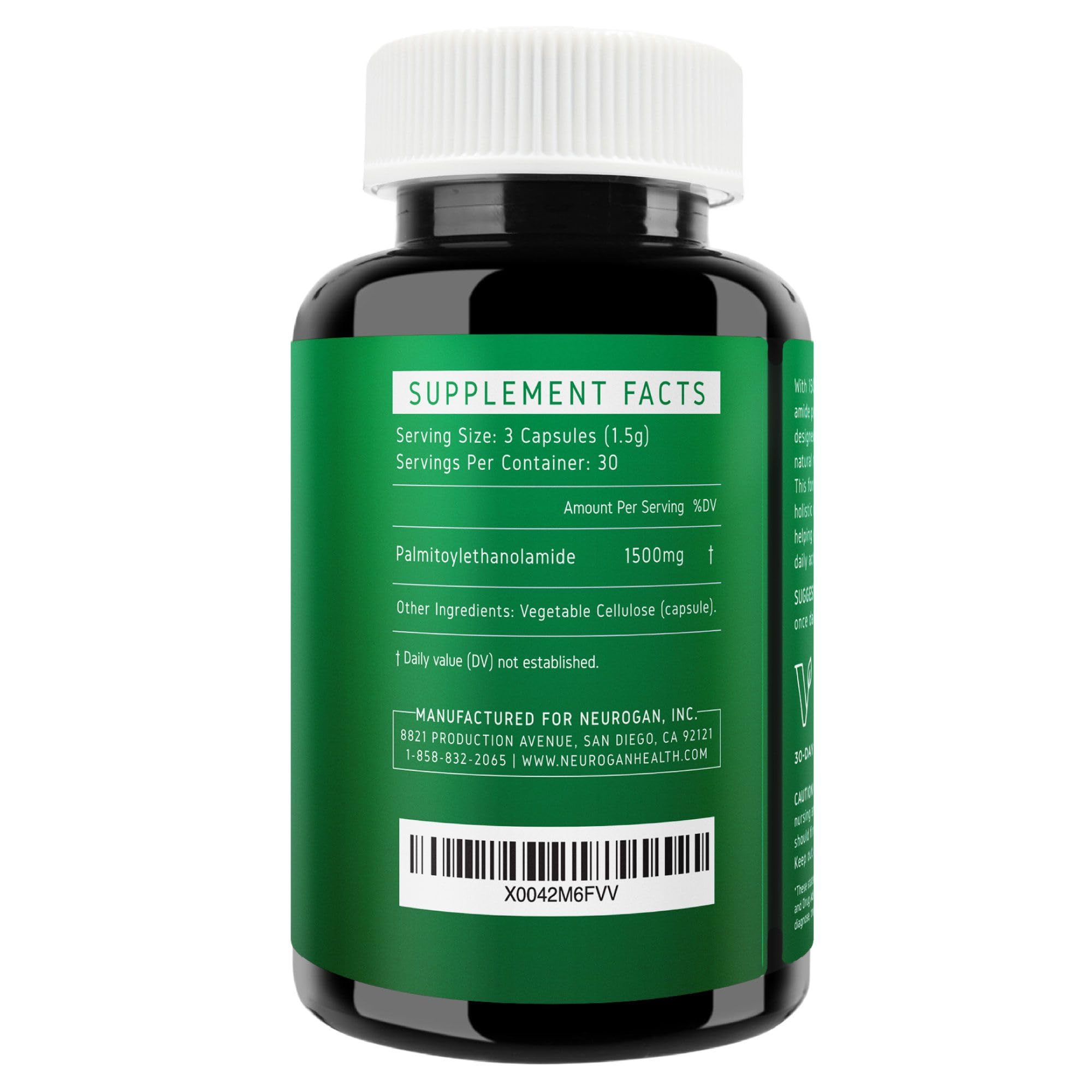Neurogan PEA capsules demonstrate convenient, bioavailable daily support.