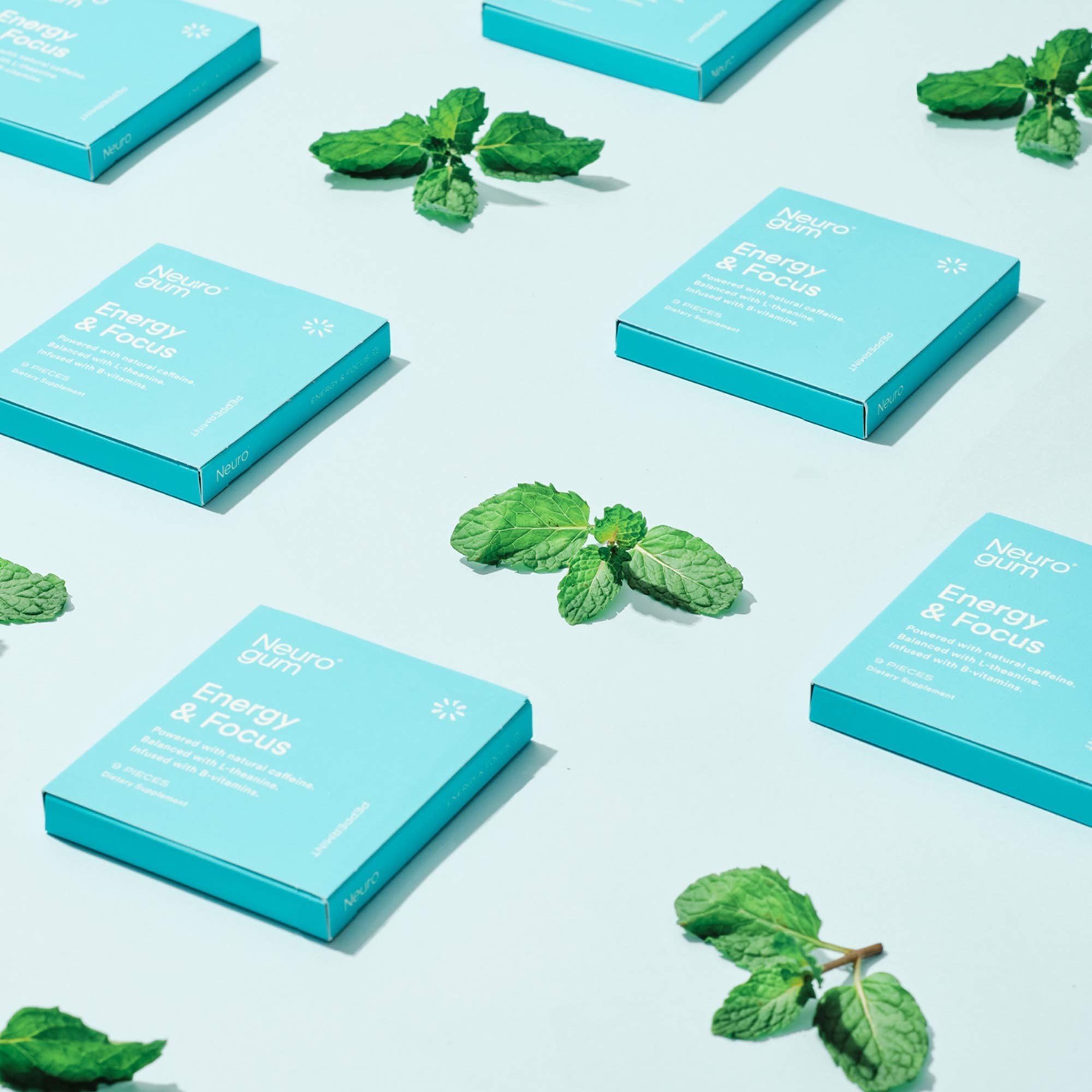 NeuroGum mint-pack opened, showing resealable convenience.