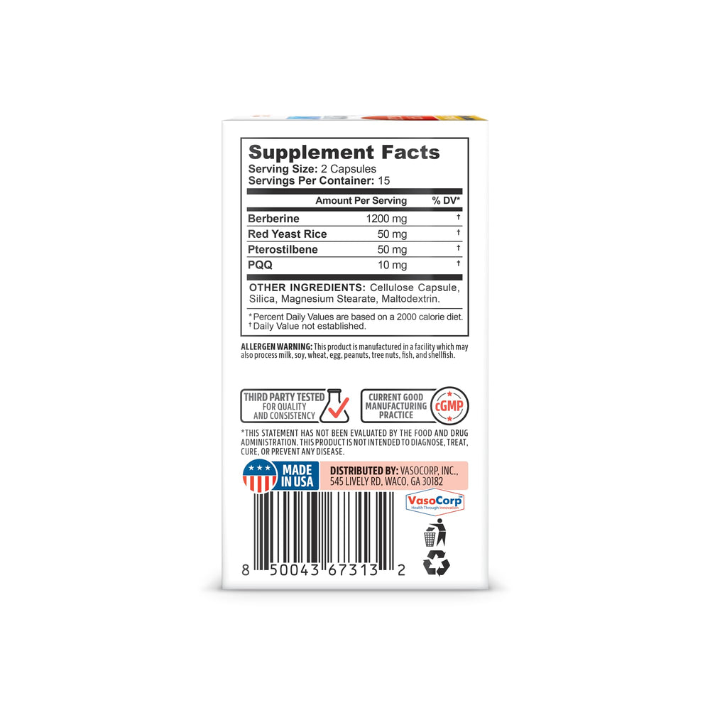 NeuropAWAY cardiovascular ingredients label conveys a comprehensive heart formula.